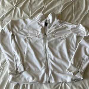 Y2K White Terry BCBG tracksuit jacket